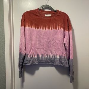 Spiritual gangster tie dye cropped sweatshirt